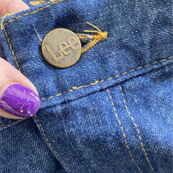 Vintage 70s Lee Jeans Mens Union Tag Straight Leg 36x28 Medium Wash - Picture 7 of 10